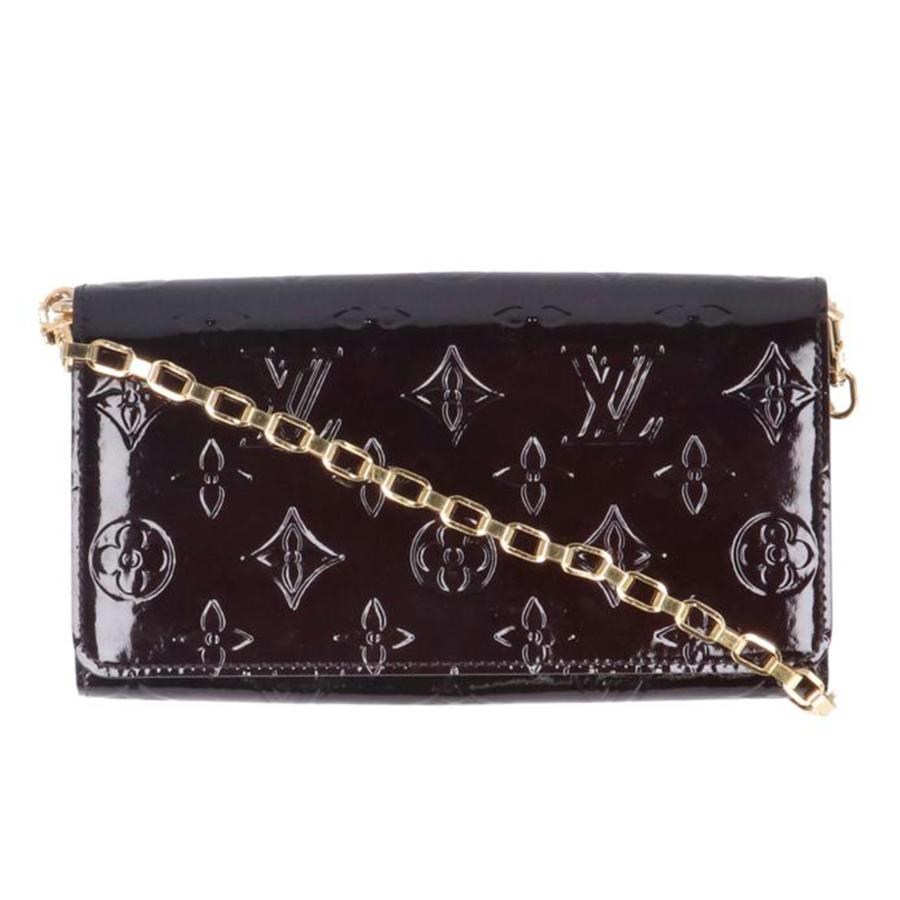 LOUIS VUITTON ルイ・ヴィトン/ポルトフォイユ・サラチェーン/ヴェルニ/アマラント/M90088/TN0***/Bランク/01【中古】 LOUIS VUITTON（ルイ・ヴィトン） ルイ・ヴィトン/ポルトフォイユ