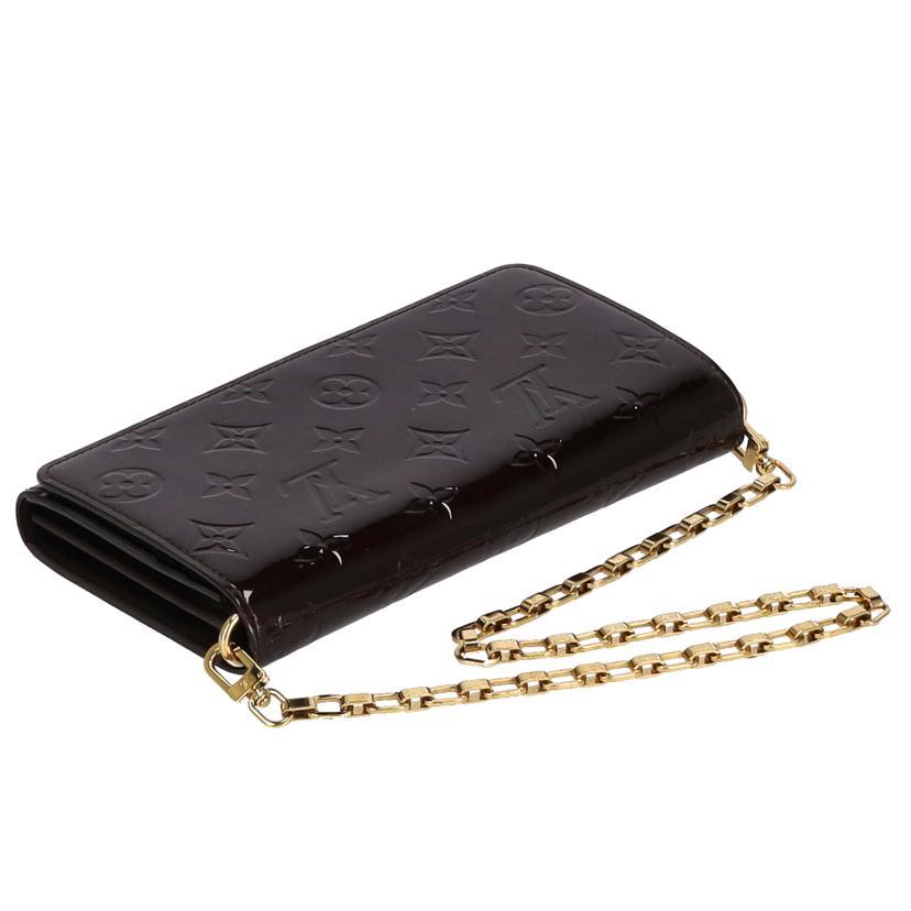 LOUIS VUITTON ルイ・ヴィトン/ポルトフォイユ・サラチェーン/ヴェルニ/アマラント/M90088/TN0***/Bランク/01【中古】 LOUIS VUITTON（ルイ・ヴィトン） ルイ・ヴィトン/ポルトフォイユ