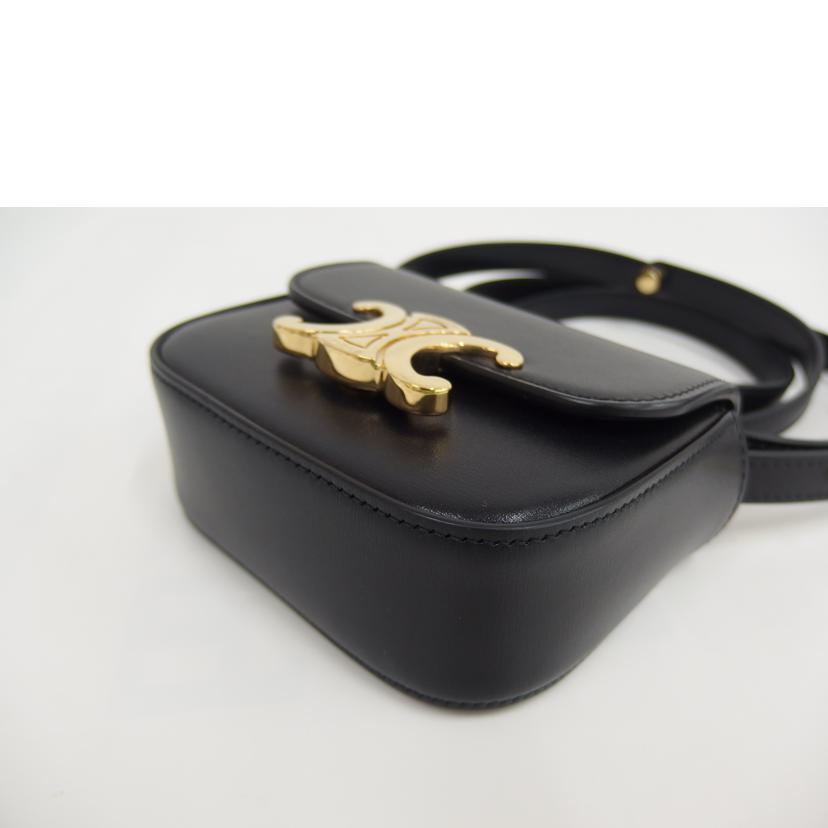 CELINE セリーヌ/ミニトリオンフ/ミニクロード/ノワール/Aランク/82【中古】 CELINE（セリーヌ） セリーヌ/ミニトリオンフ/ミニクロード/ノワール/A