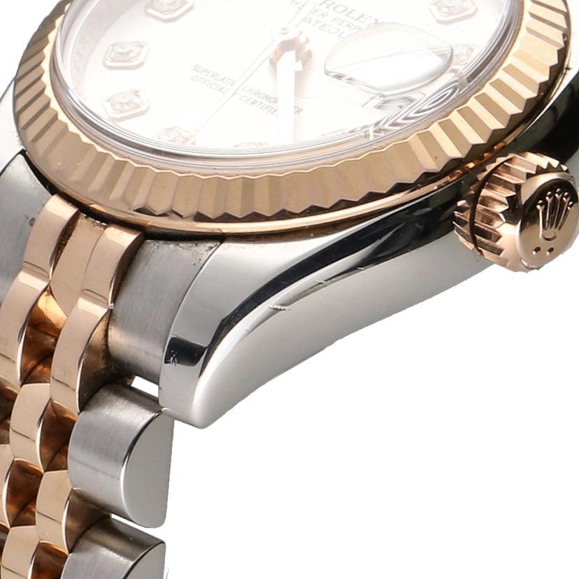 ROLEX ロレックス/レディ・デイトジャスト・シルバー/10Pダイヤ/M番/179171G/M32**********/Aランク/75【中古】 ROLEX（ロレックス） ロレックス/レディ・デイトジャスト・シルバー