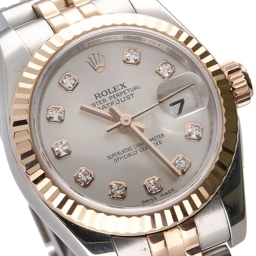 ROLEX ロレックス/レディ・デイトジャスト・シルバー/10Pダイヤ/M番/179171G/M32**********/Aランク/75【中古】 ROLEX（ロレックス） ロレックス/レディ・デイトジャスト・シルバー