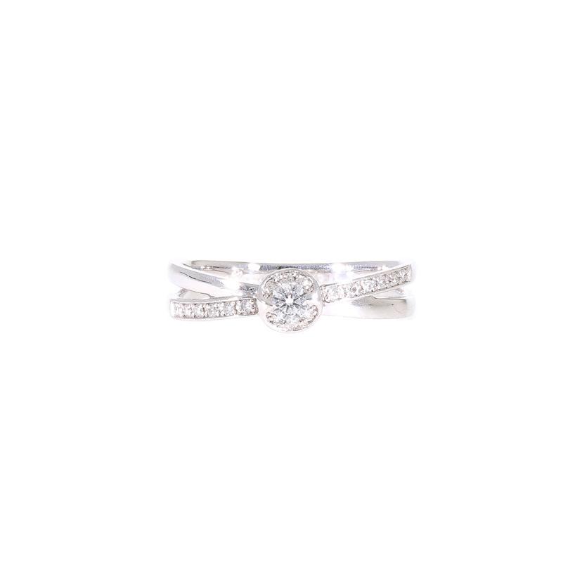 K18WGダイヤリング0.16ct/Aランク/76【中古】 : ワンダーレックス