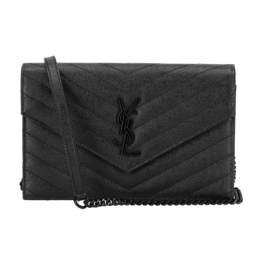 サンローラン チェーンウォレット スター 星 シルバー ブランド 鑑定済み■ SAINT LAURENT サンローラン/モノグラムサンローランエンベロープ