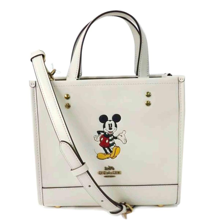 COACH コーチ/デンプシートート22/ミッキーマウスコラボ/アイボリー 