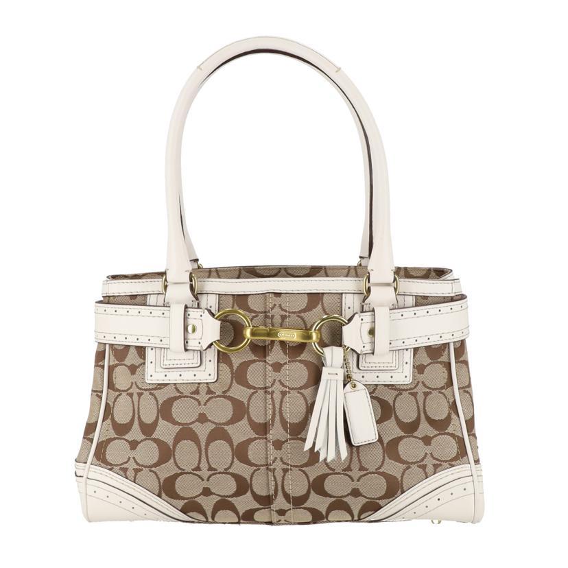 COACH シグネチャー　ハンプトンズキャリーオール　ハンドバッグ COACH（コーチ） コーチ/ハンプトンズシグネチャーミディアムキャリー