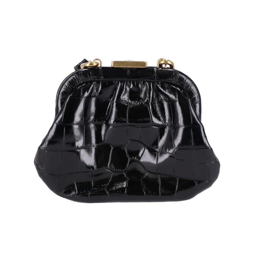 BALENCIAGA バレンシアガ/クロコ型押しがま口ショルダー/618915/ABランク/75【中古】 BALENCIAGA（バレンシアガ） バレンシアガ/クロコ型押しがま口