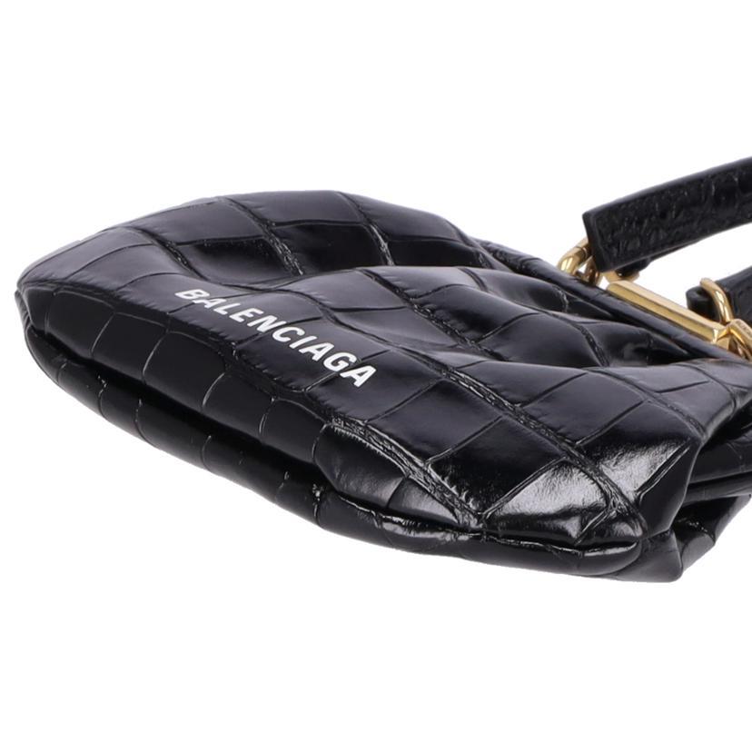 BALENCIAGA バレンシアガ/クロコ型押しがま口ショルダー/618915/ABランク/75【中古】 BALENCIAGA（バレンシアガ） バレンシアガ/クロコ型押しがま口