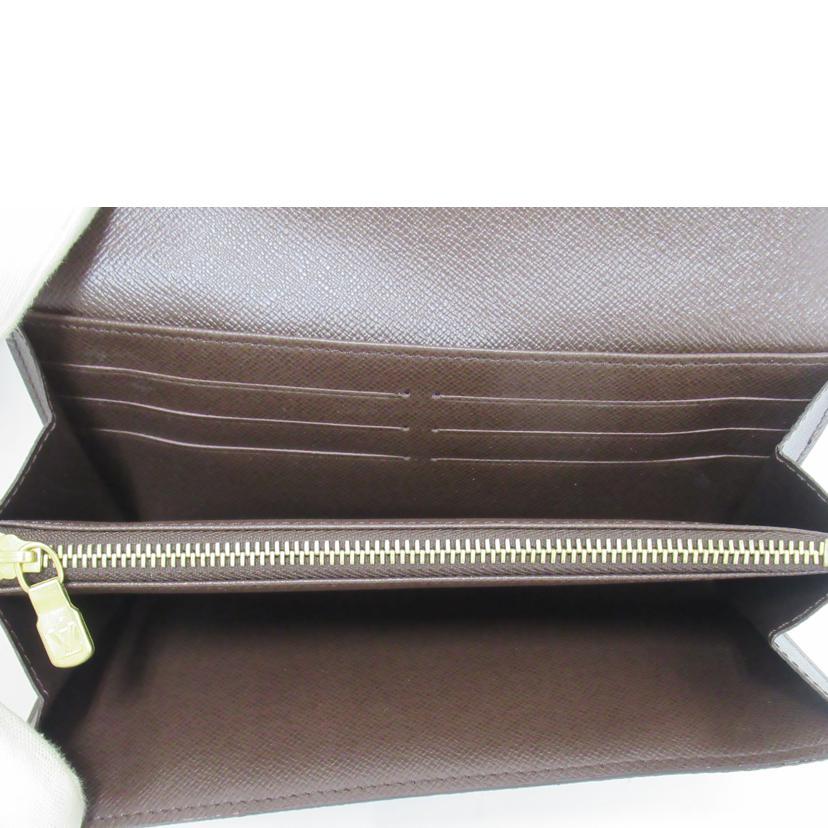 LOUIS VUITTON ルイ・ヴィトン/ポルトフォイユ・サラ/ダミエ/N61734/CT1***/Aランク/63【中古】 ルイ ヴィトン ダミエ ポルトフォイユ サラ 旧型 ブラウン N61734