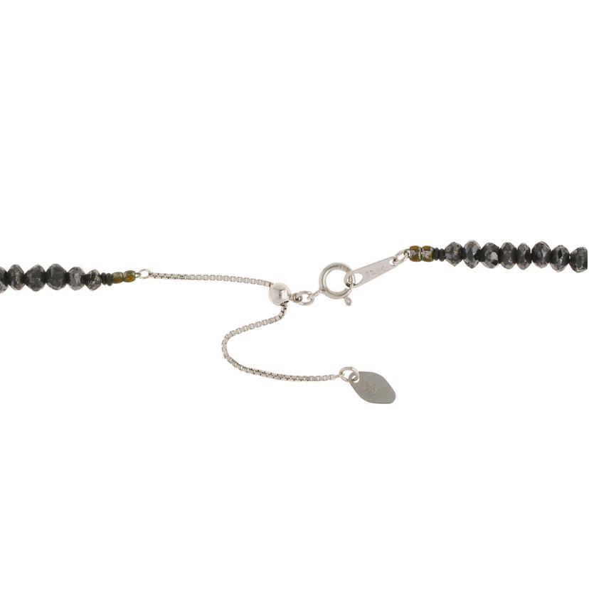 K14WGブラックダイヤネックレス50.00ct /Aランク/92【中古 