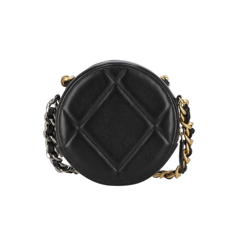 CHANEL シャネル/マトラッセチェーンラウンドポーチ/ラムスキンGD金具/310*****/Aランク/75【中古】 CHANEL（シャネル） シャネル/マトラッセチェーンラウンドポーチ