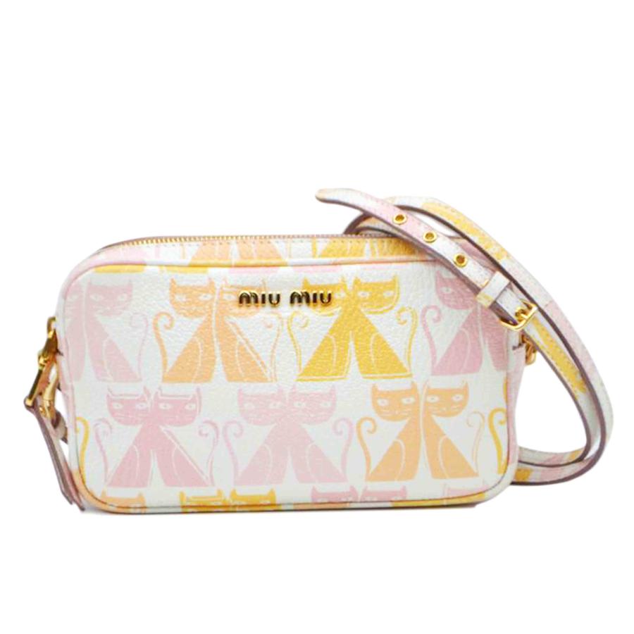 miu miu  ミュウミュウ/マドラスキャットコロレザーショルダー/ベタロ/5NF011/158/Aランク/89【中古】 miu miu（ミュウミュウ） ミュウミュウ/マドラスキャットコロレザー