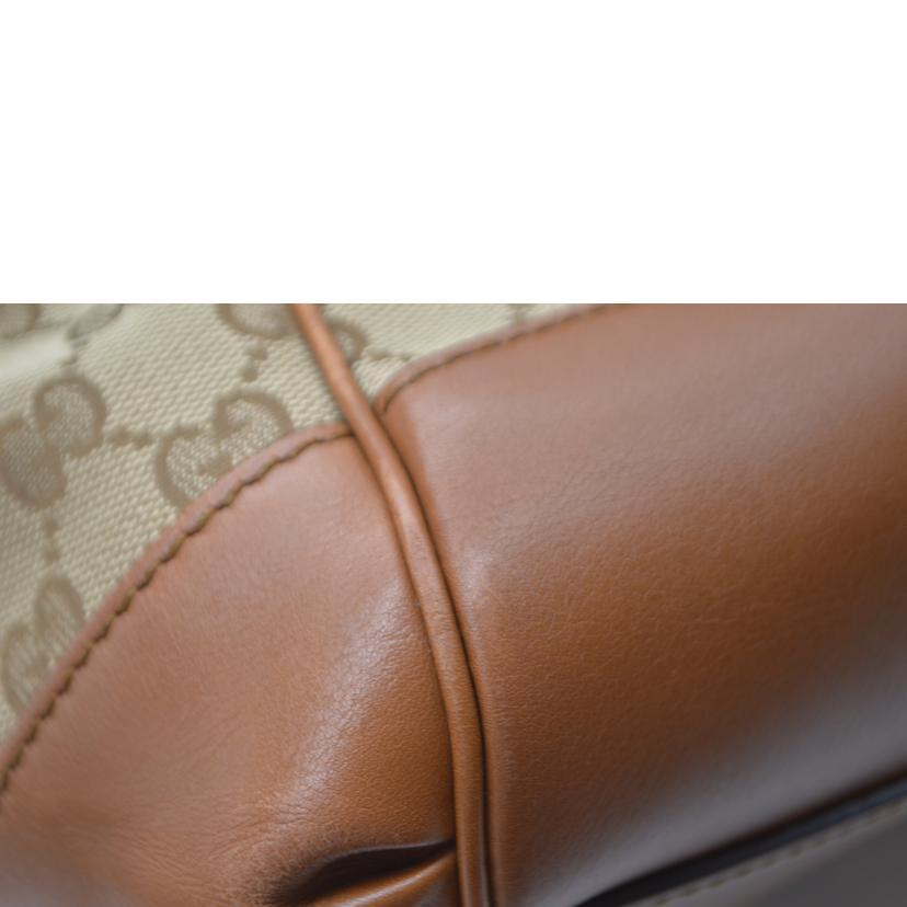 GUCCI（グッチ） グッチ/GGキャンバスインターロッキングGレザートート