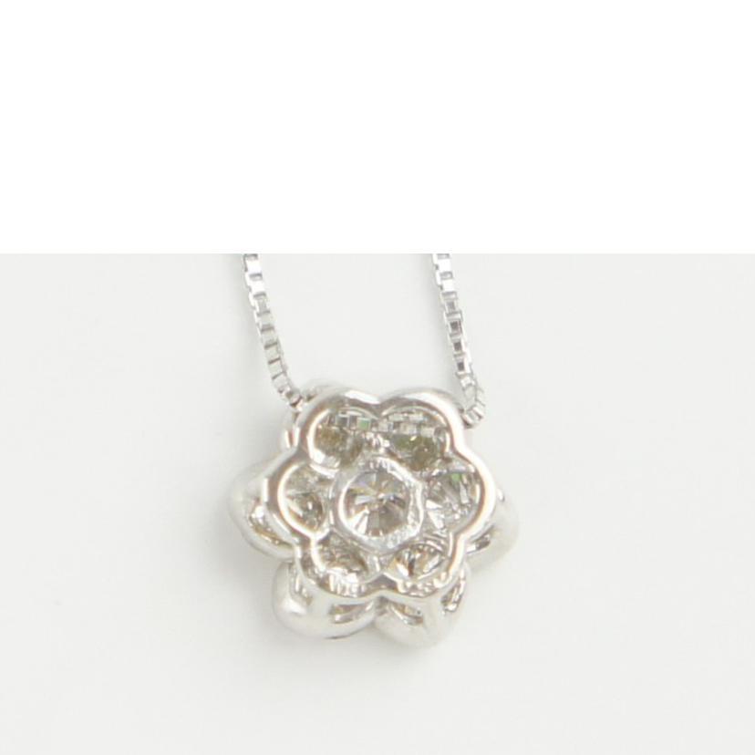 18k wG ダイヤネックレス K18WGダイヤネックレス0.50ct 2.0g/ABランク/64【中古】 : ワンダー