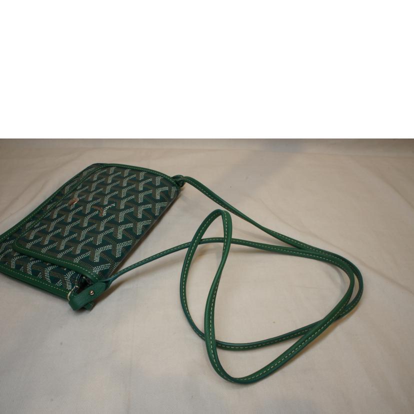 GOYARD ゴヤール/プリュメ/ポシェットポーチショルダー/グリーン/Aランク/92【中古】 GOYARD（ゴヤール） ゴヤール/プリュメ/ポシェットポーチショルダー