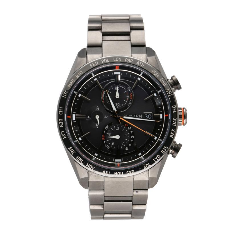 CITIZEN シチズン/アテッサ・ブラックチタン/メンズ/電波ソーラー/AT8185-62E/9N1******/Aランク/84【中古】 CITIZEN（シチズン） シチズン/アテッサ・ブラックチタン/メンズ/電波