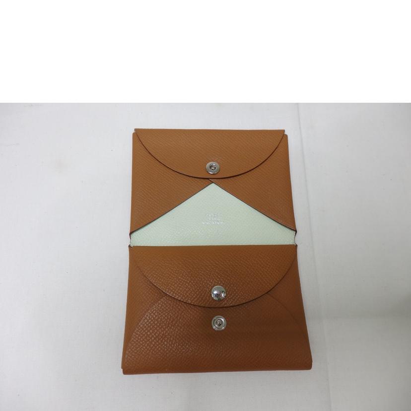 【新品未使用】HERMES エルメス カルヴィ エプソン ゴールド B刻印 HERMES（エルメス） エルメス/カルヴィデュオ/ゴールド/ヴォーエプソン
