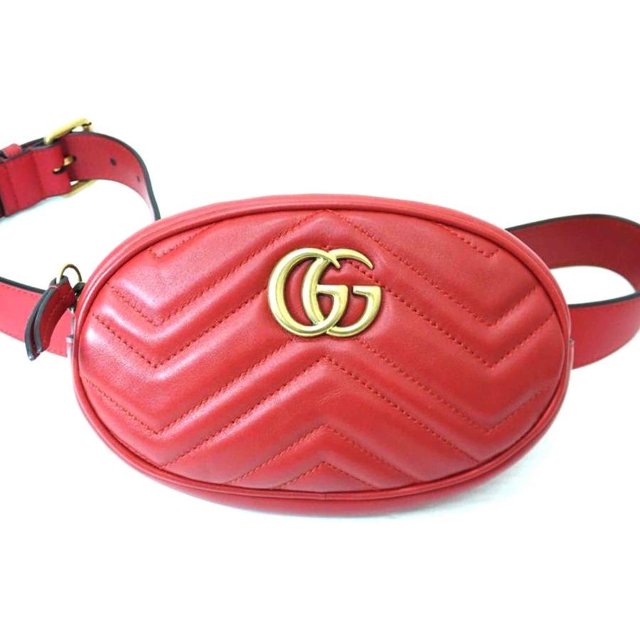 GUCCI（グッチ） グッチ/GGマーモントボディバッグ/レッド/476434/493