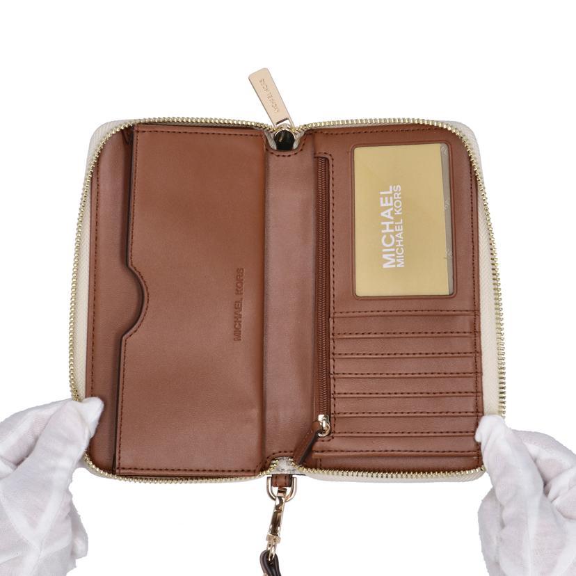 MICHAEL KORS マイケルコース/ラウンドファスナー 長財布ホワイト/35F8GTVW9B/Aランク/01【中古】 MICHAEL KORS（マイケルコース） マイケルコース/ラウンドファスナー