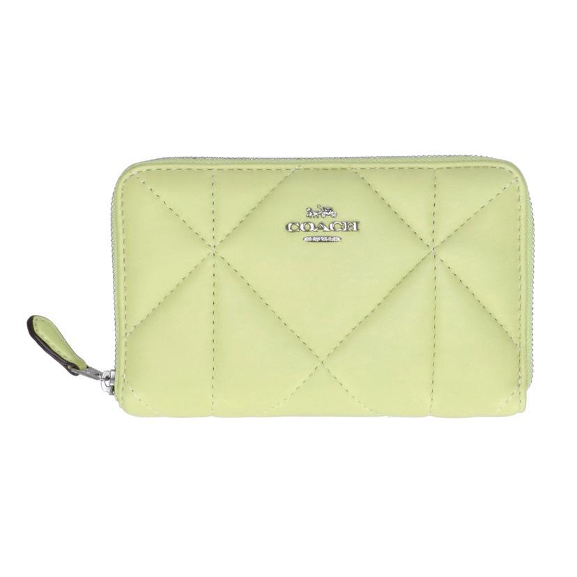 COACH パフィーダイヤモンド キルティングジップウォレットミディアムイエロー COACH（コーチ） コーチ/パフィー ダイヤモンド キルティング ジップ