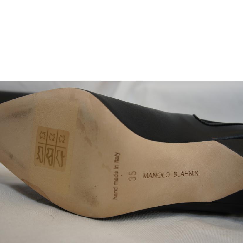 MANOLO BLAHNIK マノロ ブラニク/レザーサイドゴアショートブーツ 