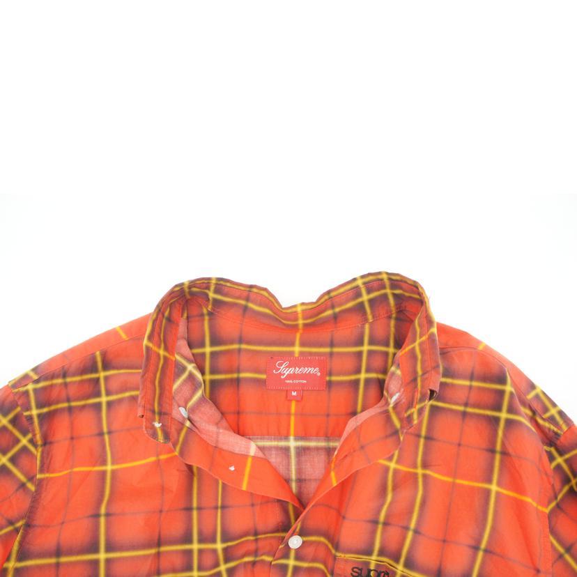 Supreme シュプリーム/長袖コットンチェックシャツ/レッド/RN 101837