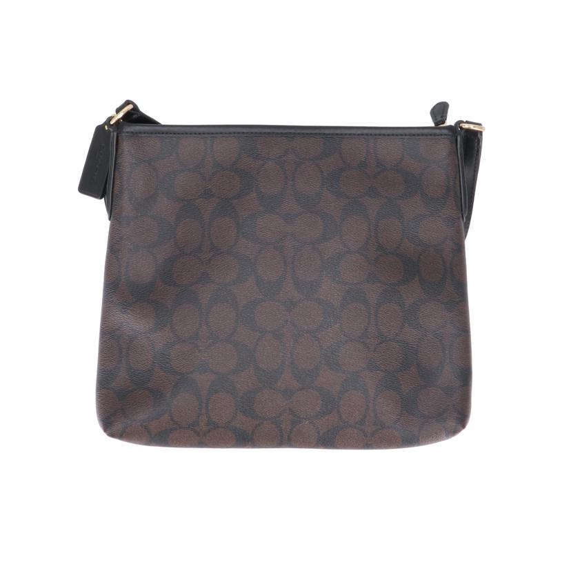 COACH コーチ/PVCシグネチャー/ショルダーバッグ/ブラウン×ブラック/29210/M22**/Aランク/18【中古】 COACH（コーチ） コーチ/PVCシグネチャー/ショルダーバッグ/ブラウン