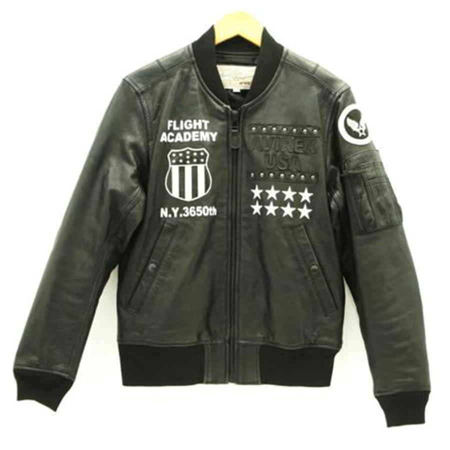 AVIREX MA-1フライトジャケット ブラック U.S.A.A.F. AVIREX MA-1 フライトジャケット 黒 XLサイズ AVIREX MA-1