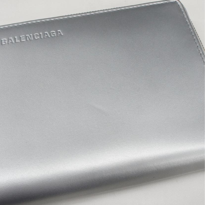 BALENCIAG バレンシアガ/エッセンシャル/ラウンドファスナー長財布/シルバー/664041/584***/Aランク/18【中古】 BALENCIAGA（バレンシアガ） BALENCIAG バレンシアガ/エッセンシャル