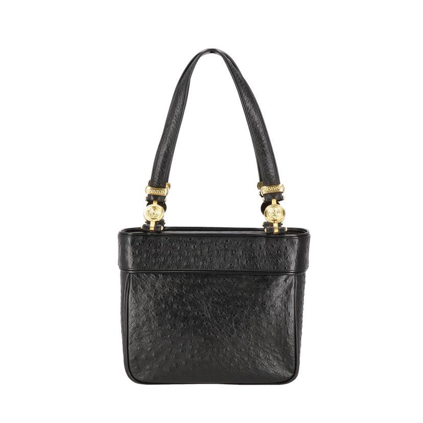 ハンドバッグ ブラック ゴールド金具 GIANNI VERSACE ジャンニヴェルサーチ/ゴールド金具/ハンドバッグ