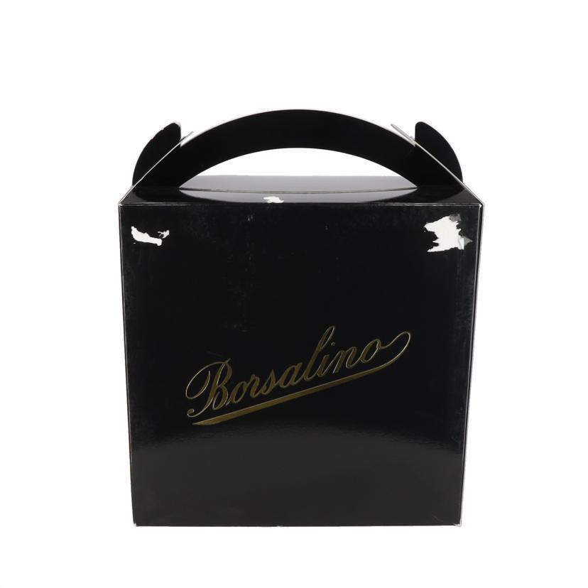 ★未使用　サルバトーレフェラガモ　ボルサリーノタイプ　ハット　茶　ラビットファー ☆未使用 サルバトーレフェラガモ ボルサリーノタイプ ハット 茶