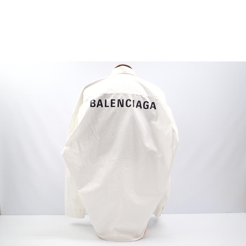 BALENCIAGA/バックロゴオーバーサイズシャツ/725395 TYB18/ABランク/62
