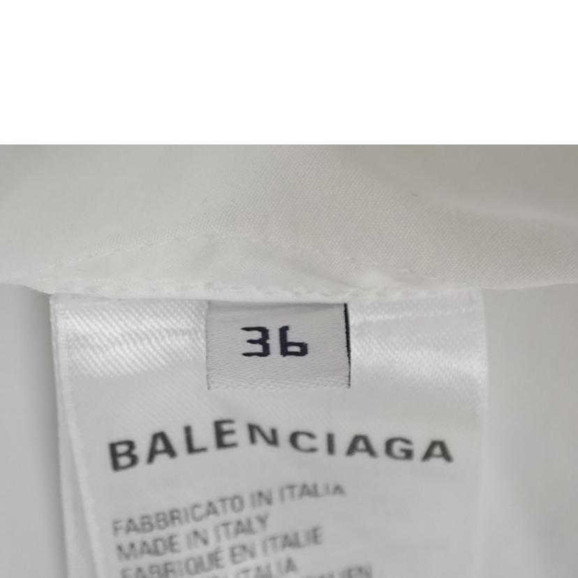 BALENCIAGA/バックロゴオーバーサイズシャツ/725395 TYB18/ABランク/62