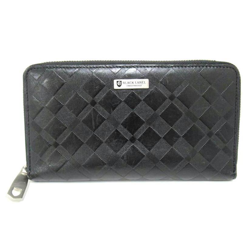 ブラックレーベル　クレストブリッジ　長財布　ラウンドファスナー　レザー BLACK LABEL CRESTBRIDGE ブラックレーベルクレストブリッジ