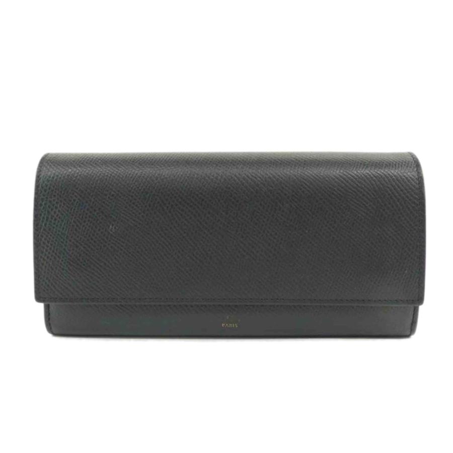 CELINE セリーヌ/ファスナー長財布/ブラック/カーフ/10B563BEL/Bランク/64【中古】 CELINE（セリーヌ） セリーヌ/ファスナー長財布/ブラック/カーフ