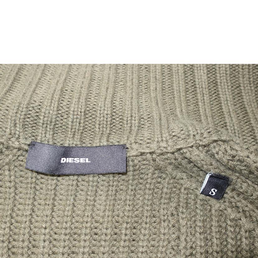 DIESEL ディーゼル/ジップアップミリタリージャケット 異素材 カーキ系  