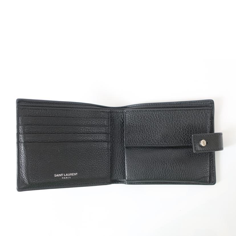 SAINT LAURENT サンローラン/サックドジュール 二ツ折リ財布 レザー  