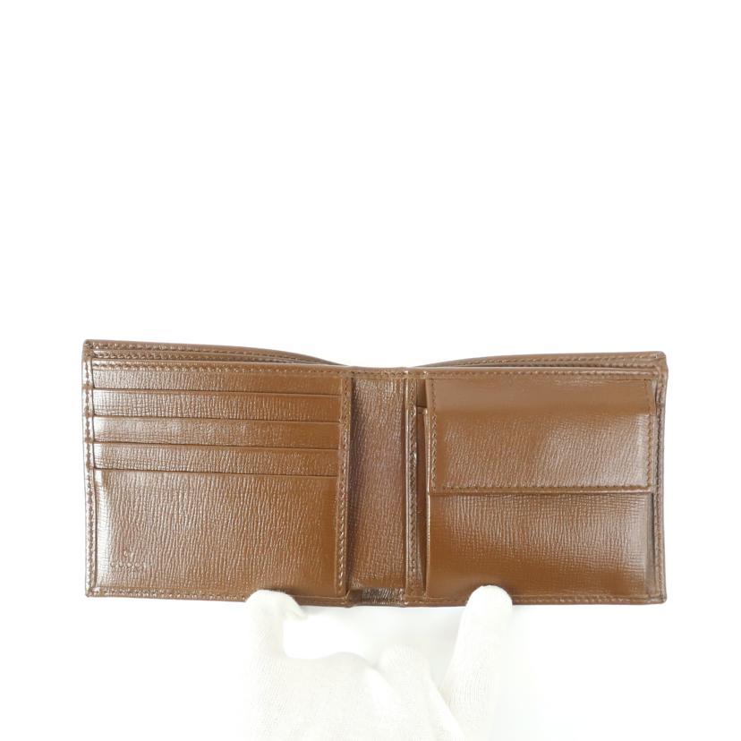 GUCCI　グッチ　シマレザー　二つ折り　長財布　ダークブラウン　GG柄 GUCCI（グッチ） グッチ/GG 二つ折り財布 ブラウン/673000/SSAランク