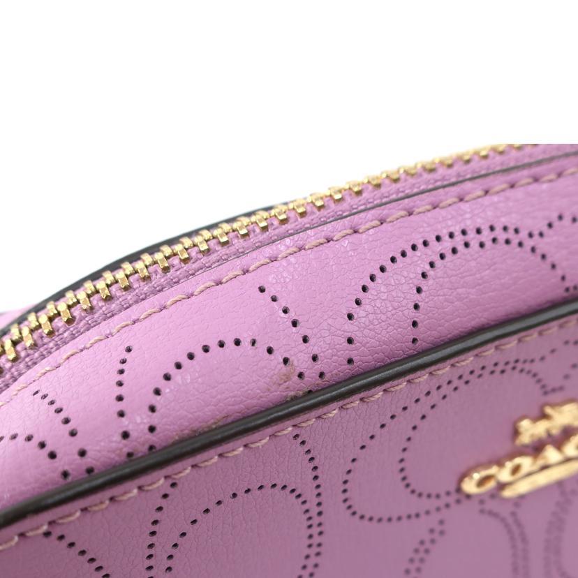 COACH コーチ/ラグジュアリー パフォレイテッド シグネチャーレザーショルダーバッグ ライトパープル/2403/Aランク/65【中古】 COACH（コーチ） コーチ/ラグジュアリー パフォレイテッド