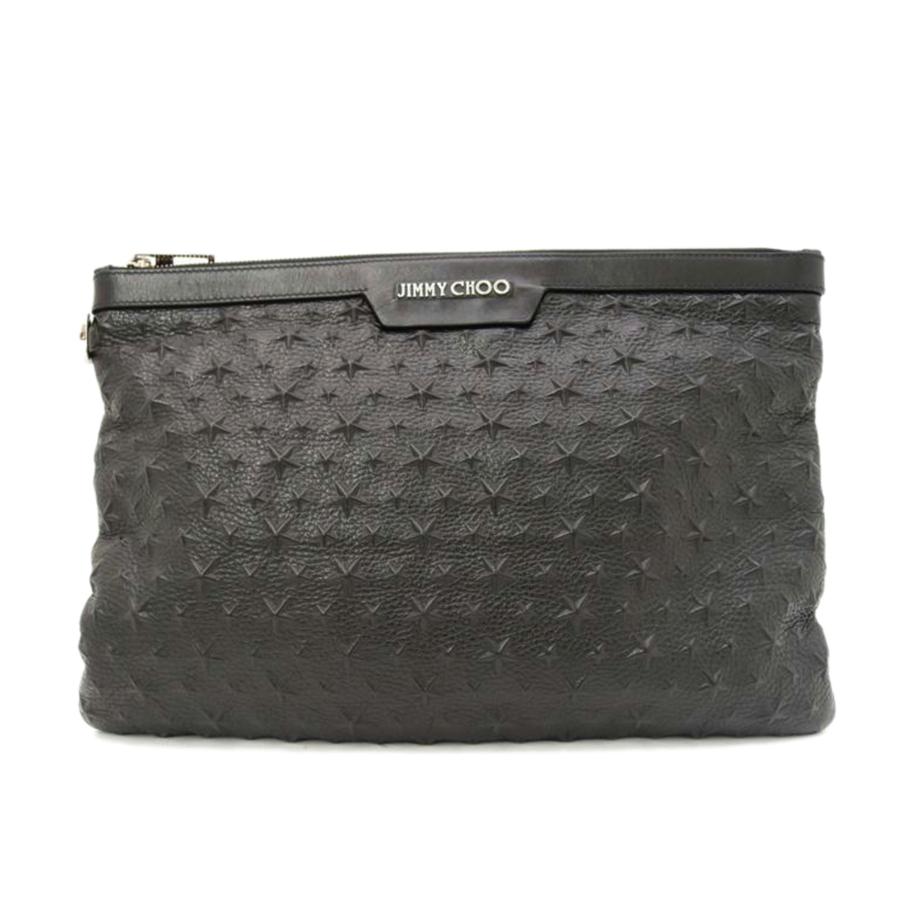JIMMY CHOO ジミーチュウ 黒 カーフレザー A4対応 スター /デレク 
