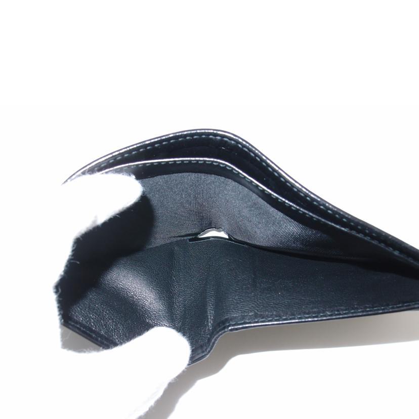 GUCCI グッチ 黒 レザー メンズ/ディアマンテ二ツ折リ財布