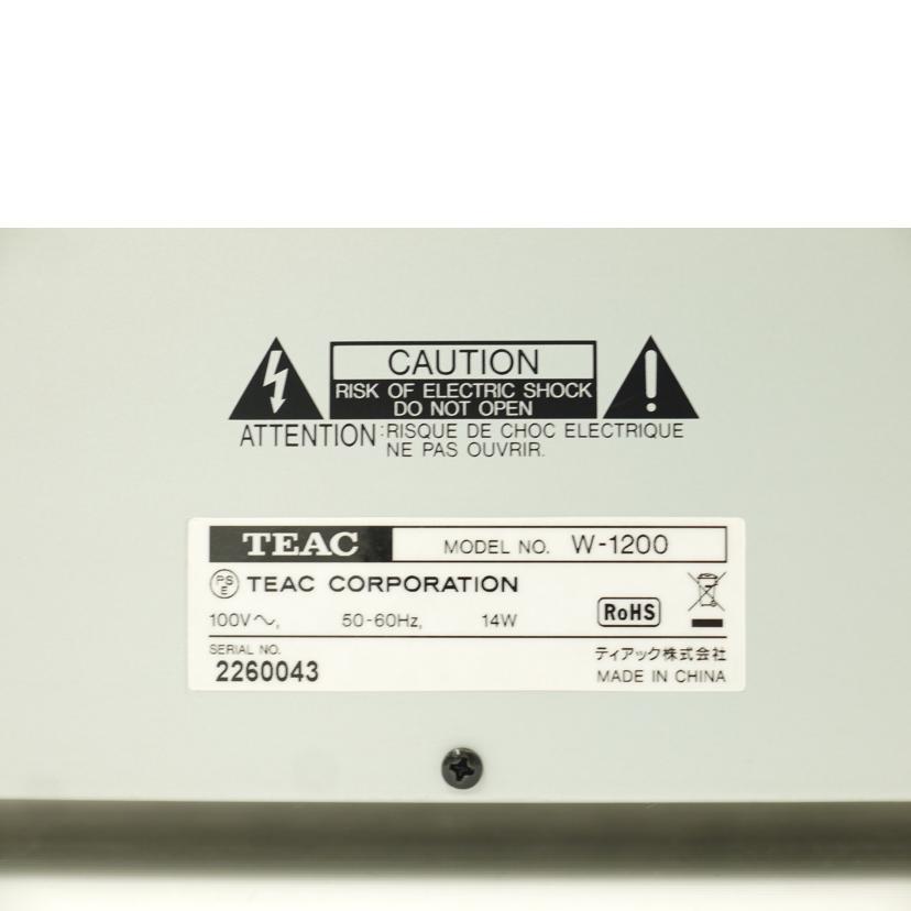 TEAC（ティアック） ティアック/ダブルカセットデッキ/W-1200/2260043