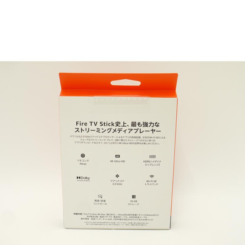 amazon（アマゾン） アマゾン/Fire TV Stick 4K Max 第2世代