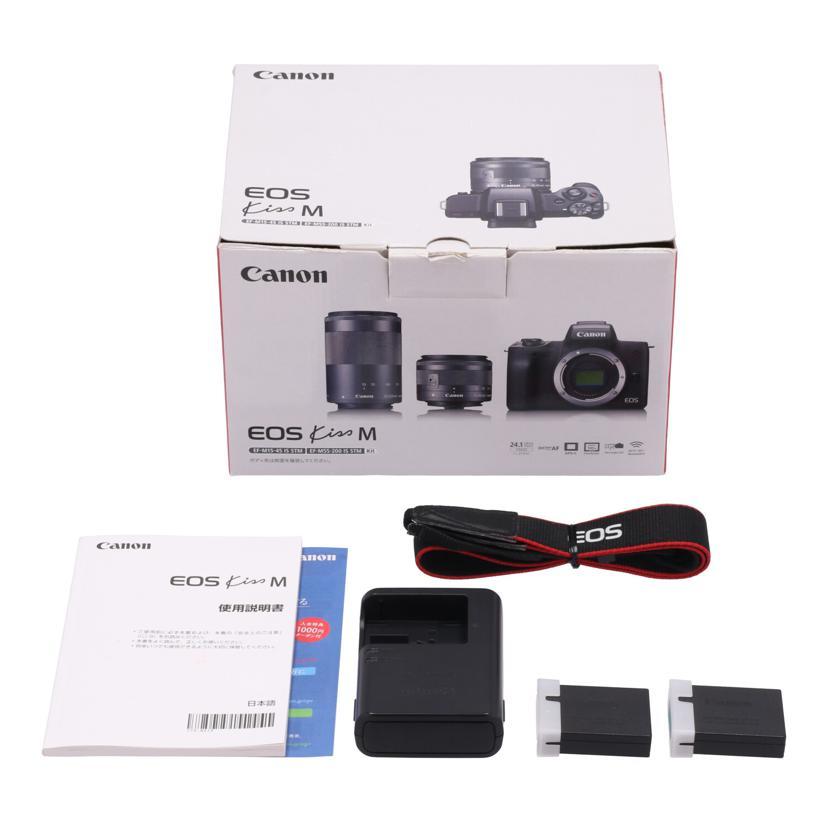 Canon キャノン/ミラーレス一眼/EOS Kiss M ダブルズームキット/111030001527/Bランク/69【中古】 キヤノン（Canon） キャノン/ミラーレス一眼/EOS Kiss M ダブルズーム