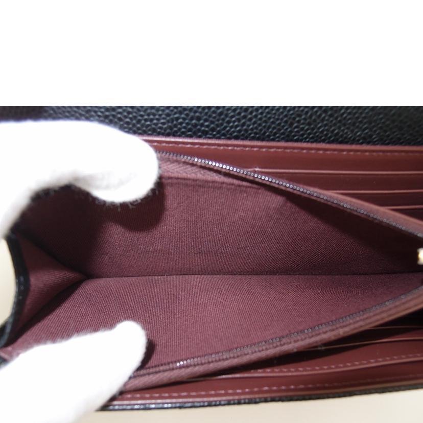 CHANEL シャネル/キャビアスキンクラシック長財布/ブラック/AP0241  