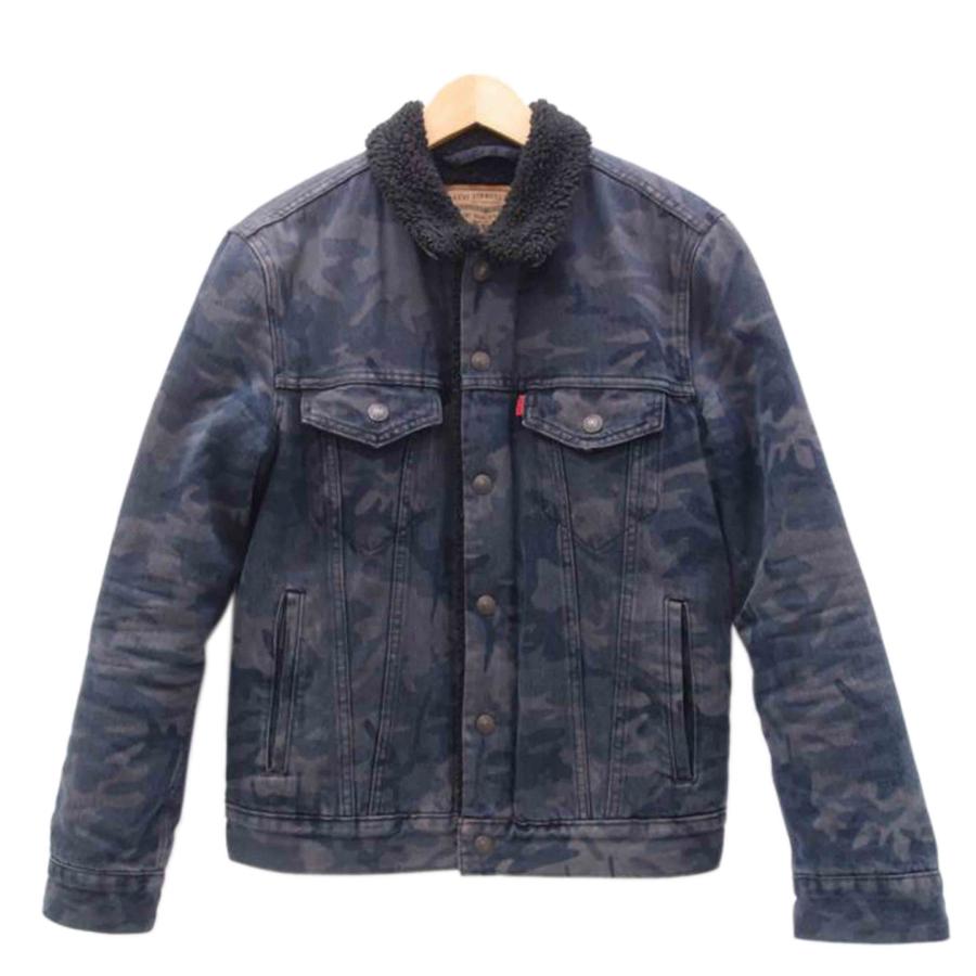 (値下げ交渉あり)Levi's ダークブルー デニムジャケット ボア襟 LEVI'S リーバイス/ボアデニムジャケット/Aランク/69【中古
