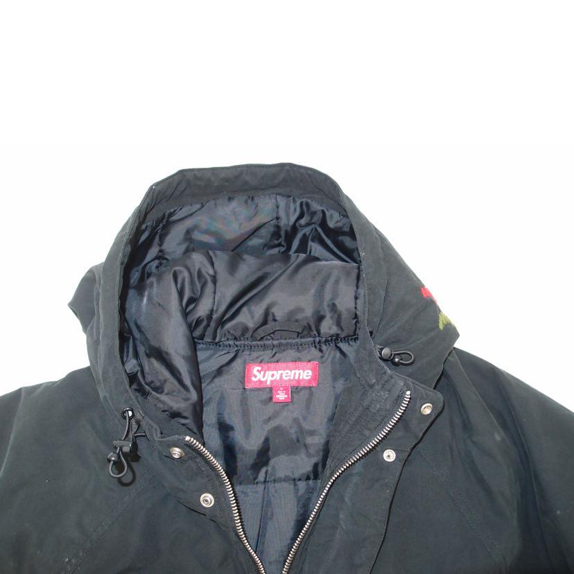 【完売入手困難】シュプリーム　刺繍クラシックロゴ入　ナイロンジャケット　L Supreme シュプリーム/Needlepoint Hooded Jacket黒/Bランク/69【中古