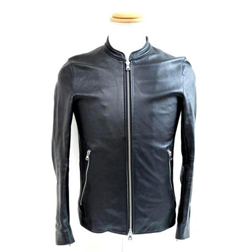 STUDIOUS シングルライダースジャケット1羊革黒107352001