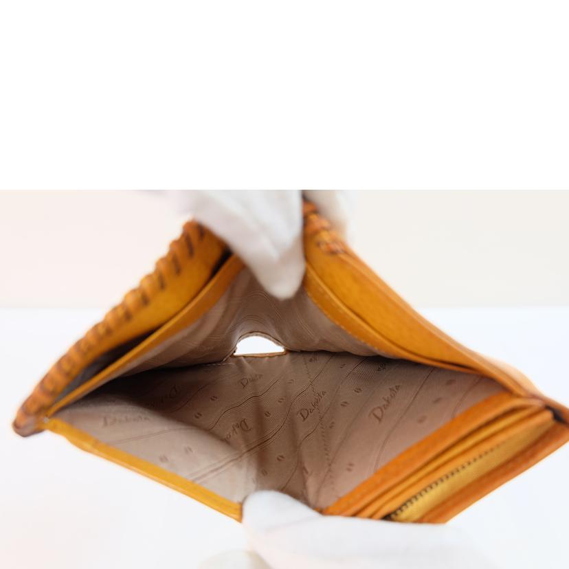 Dakoto ダコタ/レザー二ツ折リ財布 茶/財布・小物/Aランク/71【中古】 br>Dakoto ダコタ/レザー二ツ折リ財布 茶/Aランク/71【中古
