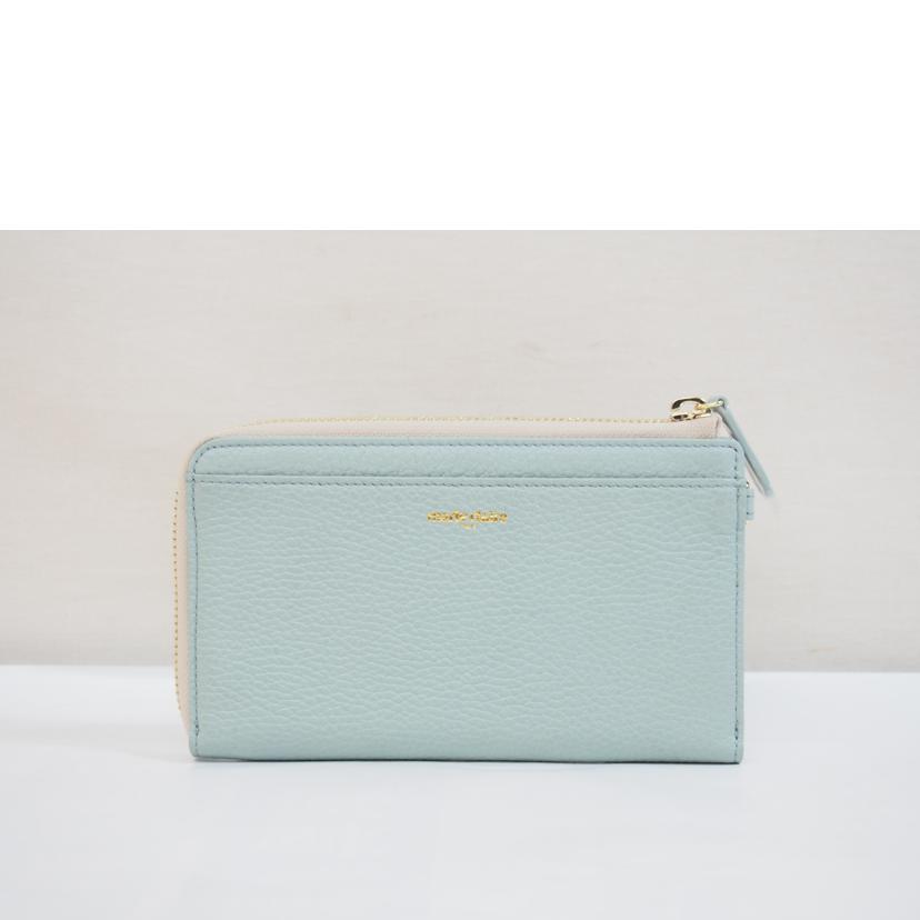 marie claire マリクレール/イタリアンレザー バイカラーL字型ジップコンタクトウォレット/Sランク/71【中古】 marie claire マリクレール/イタリアンレザー バイカラーL字型ジップ