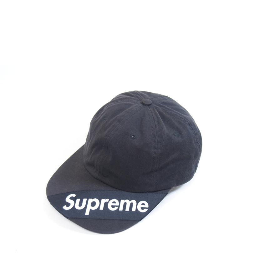 【美品】Supreme キャップ 黒 Supreme（シュプリーム） シュプリーム/Visor Label 6−Panal キャップ